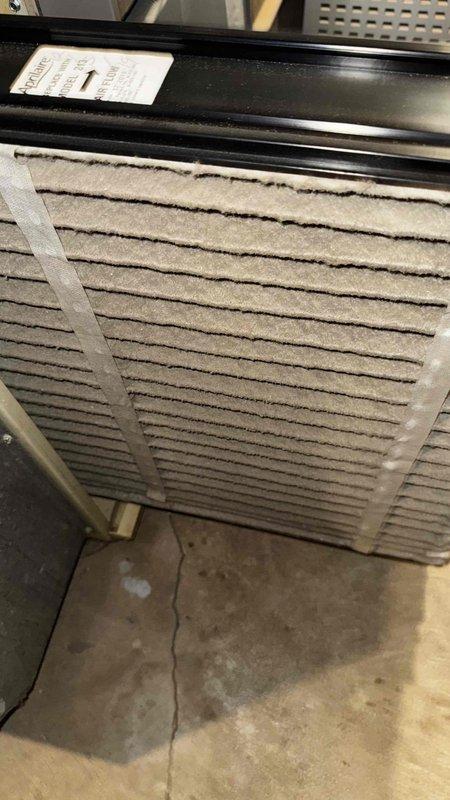 Responded to service call for non-operational furnace. Inspection revealed heavily clogged air filter causing restricted airflow and control board issues. Replaced dirty filter and performed diagnostic check of circuit board connections to restore proper functionality.