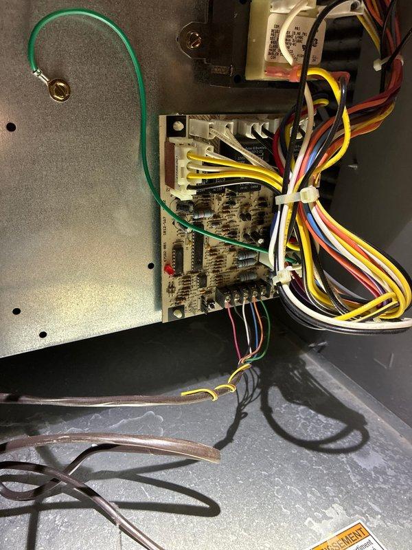 Performed routine heating maintenance service. Inspected control board connections and wiring integrity, ensuring all terminals were secure and properly connected. Replaced igniter element which showed signs of wear to prevent potential ignition failure.
