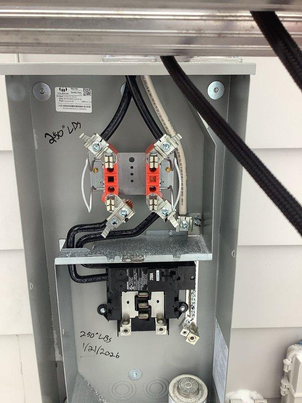 Completed 200A service upgrade with code-compliant exterior disconnect installation per 2023 NEC requirements. Installed Whole Home Surge Protection system for comprehensive electrical safeguarding. All components were properly mounted, wired, and tested to ensure full functionality and code compliance.