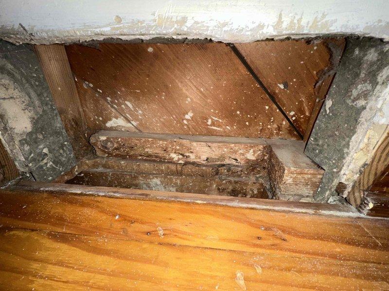 Performed comprehensive duct cleaning service on 14 ducts, removing significant accumulation of dust, dirt, and debris. Inspection revealed potential mold growth on wooden structural elements and deteriorated insulation material in wall cavities. Thoroughly cleaned affected areas to improve indoor air quality and system performance.