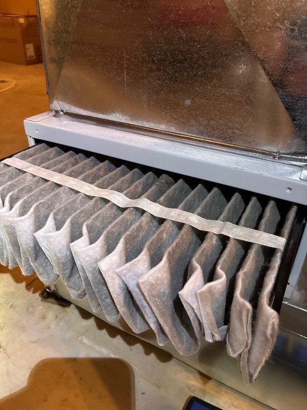 Performed annual maintenance on 1-year old MVP gas furnace installed November 2019. Discovered heavily soiled pleated air filter requiring replacement. Used specialized tool to complete necessary system adjustments and ensure proper operation.