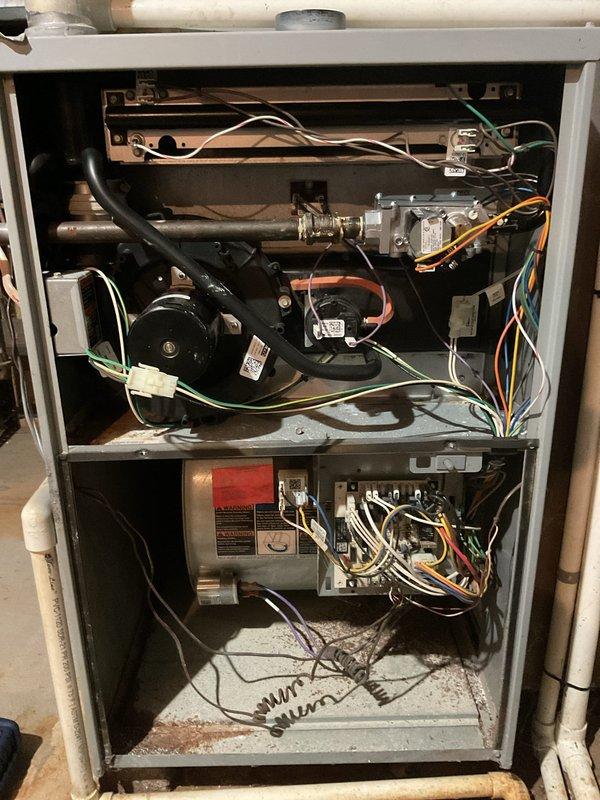 Performed scheduled MVP heating maintenance visit for client Frody (440-523-9226). Accessed interior components of furnace unit for inspection, checking electrical connections and gas valve assembly. Utilized hex tool to make necessary adjustments to equipment during the service.