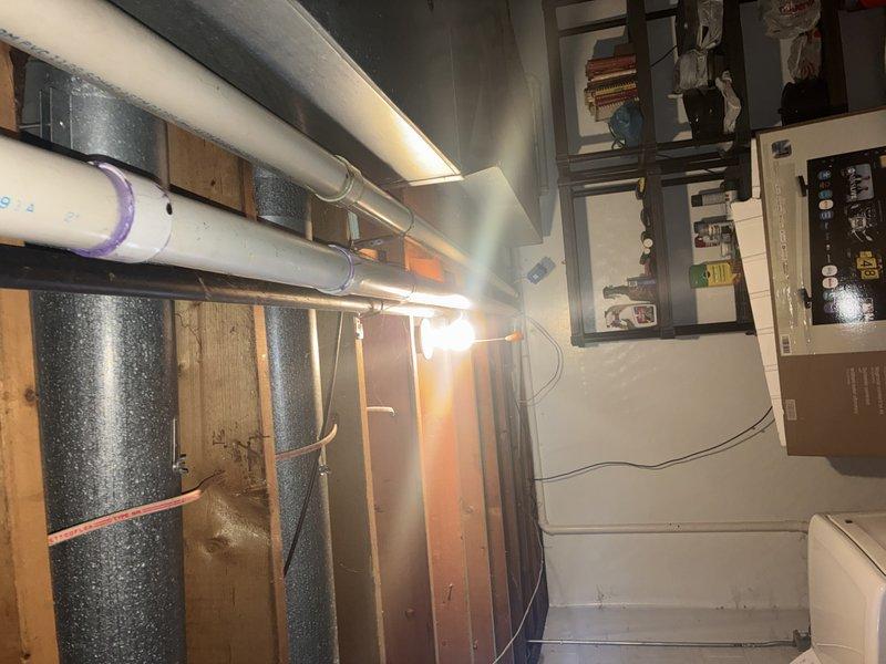 Performed scheduled MVP Heating maintenance visit. Inspected ventilation components including heat exchanger fins and ductwork. Examined basement utility area with particular attention to exposed HVAC connections, insulated metallic ductwork, and overall system integration with home utilities.