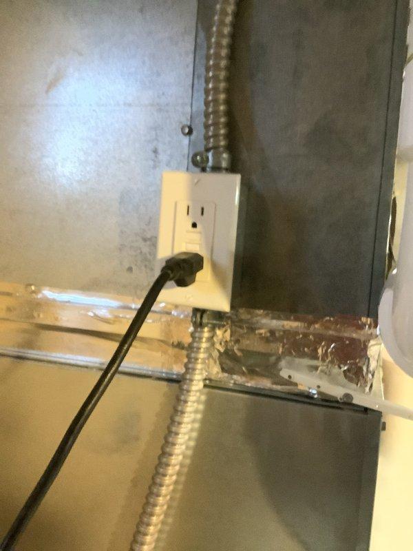 Completed scheduled maintenance on MVP furnace. Inspected electrical connections and outlet installation for proper function and safety. Examined interior components including circuit board, wiring harnesses, and drainage system. All systems verified operational with no issues detected.