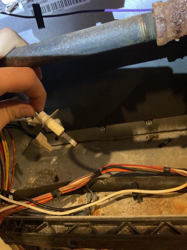 Performed scheduled MVP Heating maintenance at client's residence after 2pm as requested. Inspected ventilation system and identified significant corrosion and oxidation on metal piping connections. Examined filter components which were accessible but showing signs of dust accumulation. Documented condition of internal wiring and connections which remain functional despite equipment age.