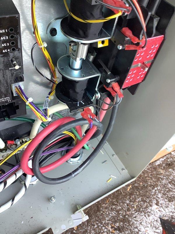 Performed diagnostic assessment on 10-year-old generator that failed to activate during recent power outage. Inspected control panel wiring connections at AUX terminals and AC1-AC4 connection points. Identified and repaired loose wiring in the transfer switch control circuit, ensuring proper communication between generator and main electrical system.