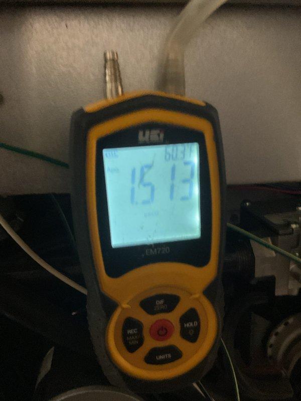 Completed routine maintenance on a 2-year-old furnace previously installed by Blind and Sons. Performed comprehensive diagnostic testing using multimeter readings (15.13 and 49.7) to verify proper electrical operation and system functionality. All systems operating within manufacturer specifications after tune-up.