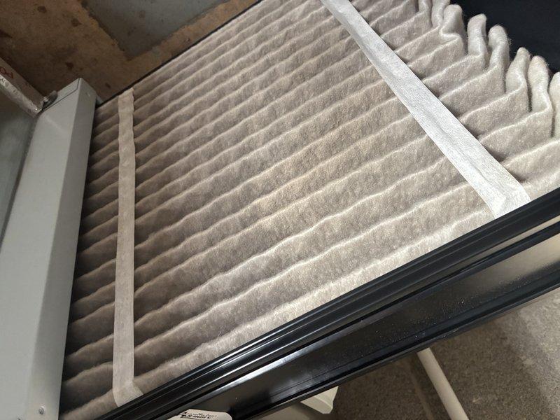 Performed annual maintenance on 6-year-old furnace. Inspected and replaced air filter with new pleated filter to ensure proper airflow. Examined control board and wiring connections in electrical panel, confirming all components are securely connected and functioning correctly.