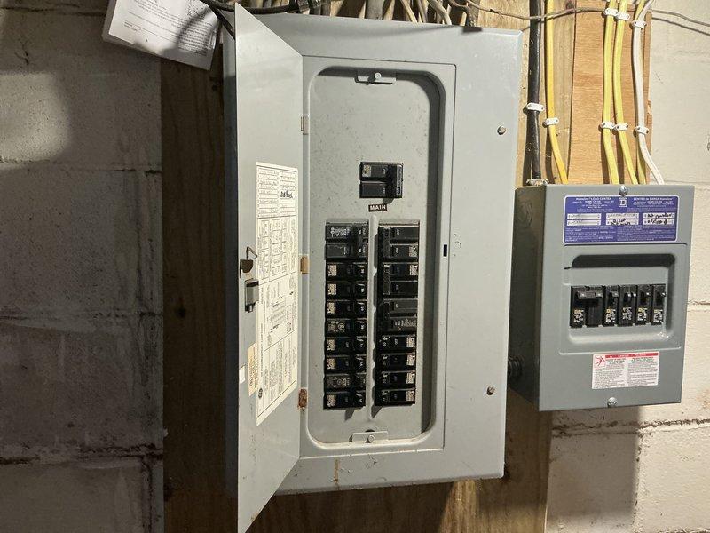 Completed mini split estimate for customer's 46th anniversary. Performed electrical panel inspection in utility room to verify capacity for new system. Assessed potential indoor unit location in upper floor room with window access for line sets. System placement considerations accounted for both electrical requirements and optimal comfort positioning.