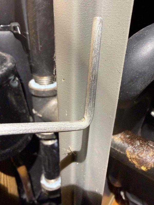 Responded to no heat call. Inspected HVAC system and found dirty air filter restricting proper airflow. Replaced filter and checked connection points on heating assembly. System returned to normal operation after filter replacement and verification of proper mechanical connections.