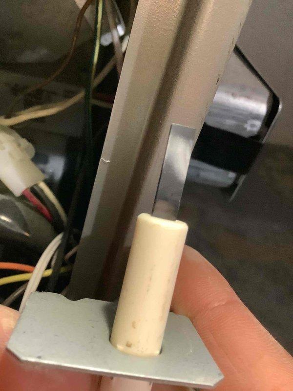 Performed scheduled MVP Heating maintenance service which included inspection and cleaning of the blower wheel assembly that showed light dust accumulation. Inspected electrical connections and terminal components, ensuring proper mounting of connectors and verifying integrity of wiring harness including red, yellow, and green wires.