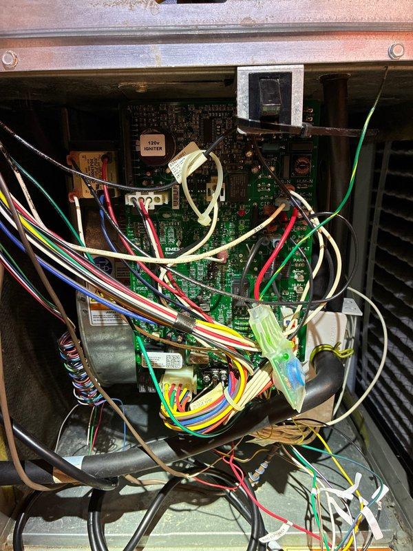 Performed scheduled furnace maintenance service (rolled appointment). Conducted thorough inspection of furnace control board and electrical connections. Utilized hex key tool to make necessary adjustments to system components. All connections verified secure and operational.