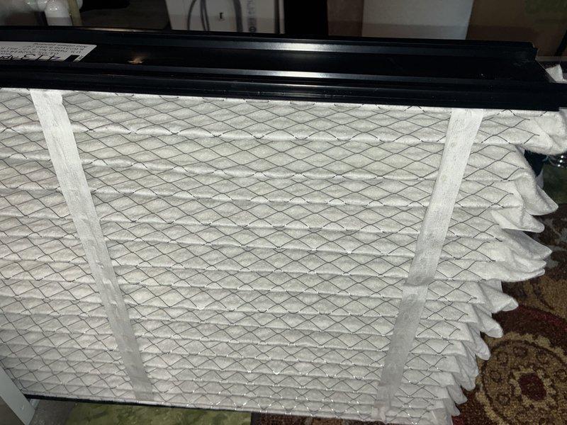 Performed routine maintenance on 5-year-old furnace. Inspected humidifier system and verified proper water supply connection to pad. Replaced air filter with clean pleated filter to ensure optimal system performance and air quality.