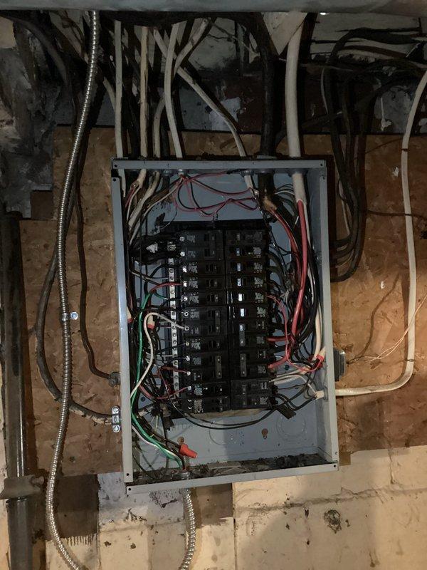 Completed electrical repair by establishing proper power connections from basement panel to restore functionality to bedroom and hallway lighting. Identified and addressed faulty wiring in the circuit breaker panel that was causing power interruption to the affected areas. No additional parts were required beyond standard truck inventory.