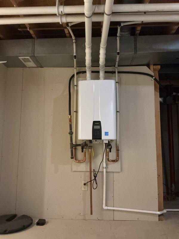 Responded to no hot water complaint on MVP NAT hot water tank displaying error code. Diagnosed faulty internal components including wiring connections and control assembly. Replaced defective parts and restored proper operation, successfully resolving the hot water issue.