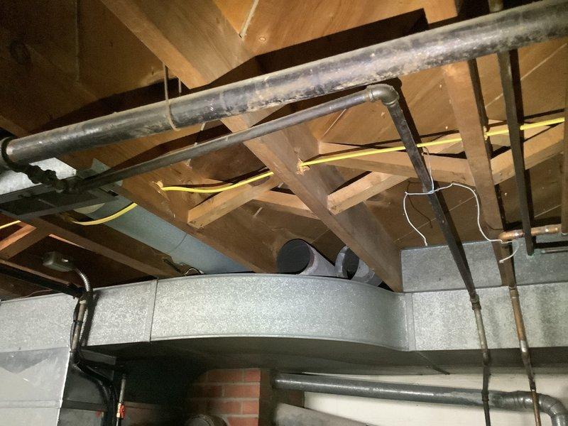 Completed estimate for replacement of 10-year-old 40-gallon gas Whirlpool water heater. Customer supplied the replacement tank. Inspected existing plumbing infrastructure in crawlspace/basement, noting current gas lines and water supply configuration. Customer currently without hot water; advised that installation work might require scheduling on a separate day from estimate.