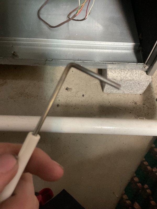 Performed routine MVP Heating Visit and discovered severely clogged 16x25x1 air filter with heavy dust accumulation, restricting proper airflow through the system. Conducted temperature testing of supply lines using a probe instrument to verify system operation after replacing the filter.