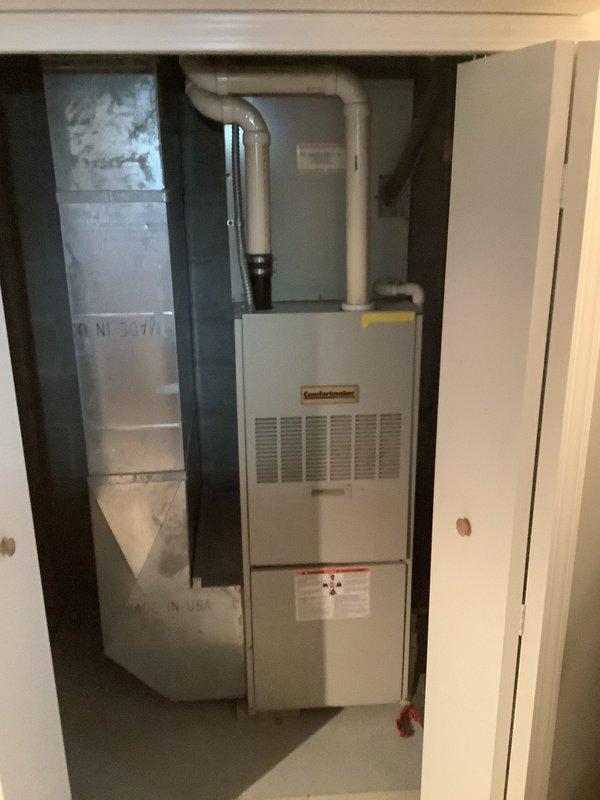 Successfully completed installation of a high-efficiency 90% furnace with proper venting system including PVC exhaust pipes. Additionally installed an AprilAire whole-house humidification system with BlueCloud certification to enhance indoor air quality. All connections secured and system tested for optimal performance.