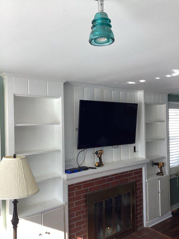 Responded to warranty service call regarding malfunctioning overhead light. Installed a 3-way switch on wall to restore proper functionality to the decorative glass pendant fixture. Provided customer with pricing options for additional outlet installations as requested.