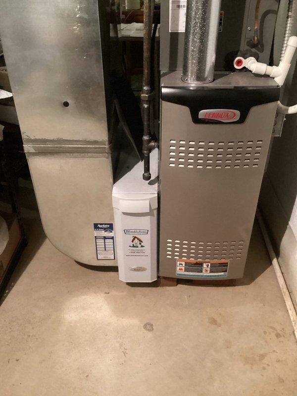 Performed diagnostic inspection on residential HVAC system in response to customer concerns about low humidity levels. Examined Aprilaire Model 500 humidifier connected to Lennox furnace system. Determined humidifier was functioning properly but required adjustment to optimal settings for current seasonal conditions to improve home comfort.