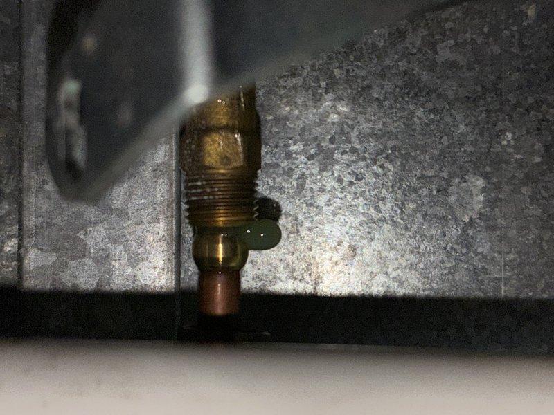 Responded to MVP customer call regarding non-functioning Aprilaire humidifier. Inspected unit mounted to HVAC system and found issue with water supply connection. Serviced the brass fitting connecting to copper supply line, restoring proper water flow to the humidifier. System tested and confirmed operational with appropriate relative humidity levels.