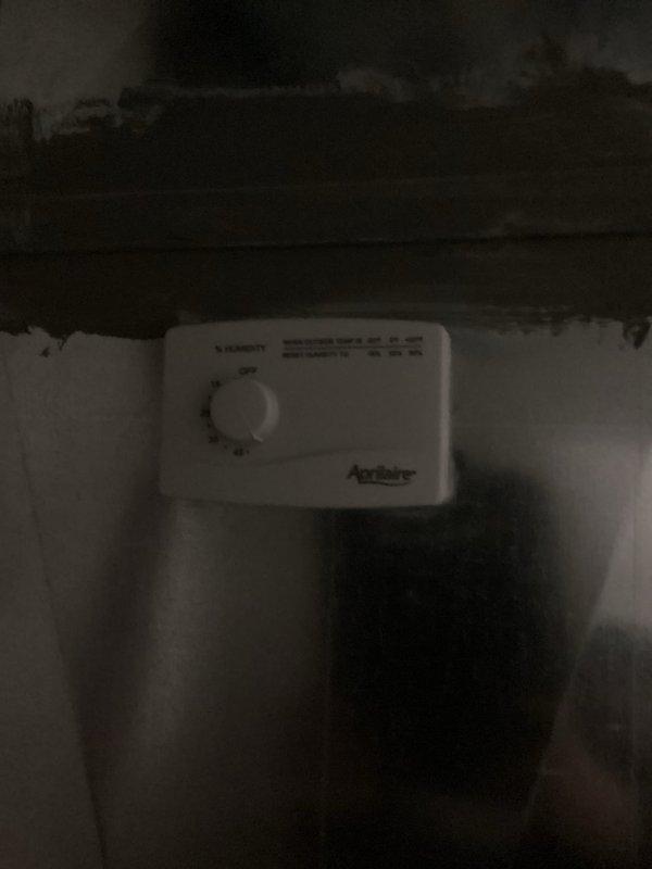 Performed scheduled MVP heating maintenance service. Inspected Aprilaire humidifier system, noting mineral buildup on evaporative pad. Evaluated humidity control device functionality and confirmed proper operation of water distribution system to mesh pad.