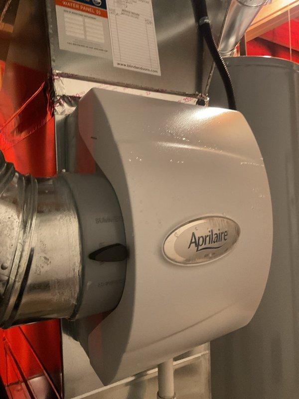 Performed routine heating maintenance service on Lennox HVAC system per MVP customer agreement. Inspected all components including the Aprilaire humidifier mounted on the ductwork. System operating within normal parameters; no issues identified during service visit.