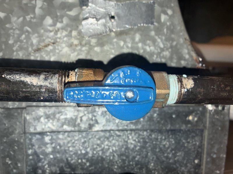 Completed scheduled MVP heating system maintenance service that was previously rescheduled. Inspected plumbing components including the shutoff valve and pipe connections. Replaced filter element (dated 2-5-24) to ensure proper system operation and efficiency.