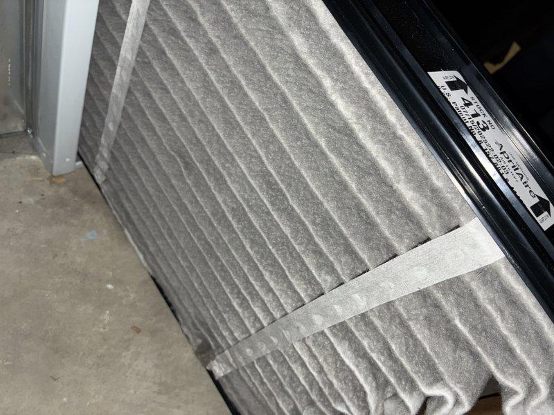 Performed heating maintenance service on customer's furnace system. Discovered severely clogged air filter requiring immediate replacement to restore proper airflow. Completed standard tune-up procedures including inspection of heating components and verification of system operation.