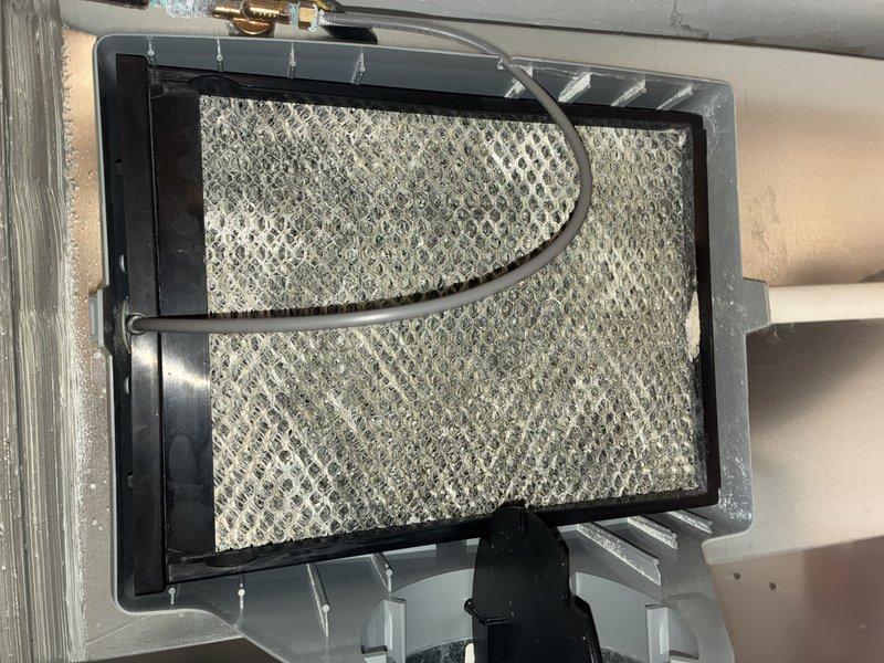 Completed furnace maintenance service as rescheduled. Inspected air filter which showed normal dust accumulation but remains functional. Examined Aprilaire whole-home humidifier system; verified proper installation with appropriate ductwork connections and sealing.