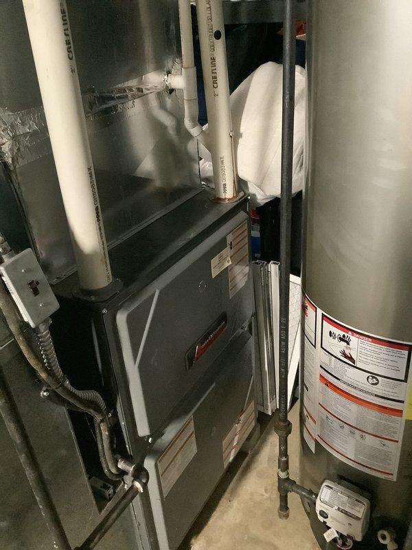 Responded to service call for 15-year-old furnace not operating properly. Upon inspection, identified damaged wiring connector to control board causing intermittent operation. Replaced connector, tested all electrical connections, and verified proper ignition sequence. Unit now functioning within manufacturer specifications.