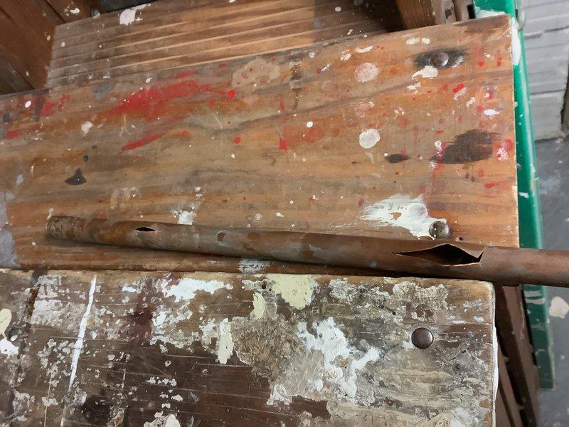 Responded to emergency call for burst copper pipe in basement causing complete loss of water service to home. Located split in aged copper supply line adjacent to previous installation work. Replaced damaged section with new copper piping, restored water service, and verified proper pressure throughout system. Assisted with initial water removal from affected basement area.