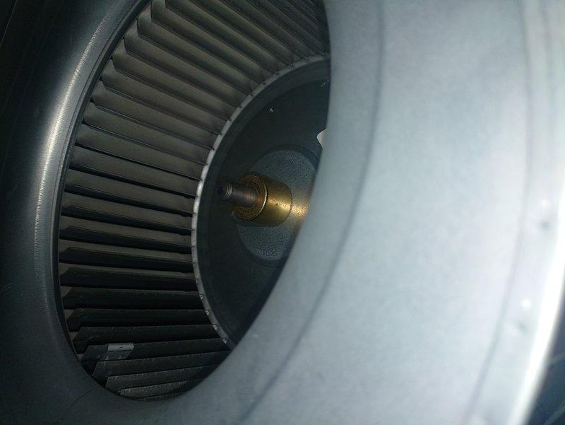 Performed scheduled heating maintenance for MVP customer. Inspected blower wheel assembly and found it in good working condition with all components intact. Examined control panel wiring and circuit board connections, confirming proper electrical configuration with no visible issues.