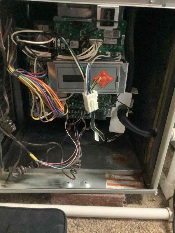 Performed routine heating maintenance service on 9-year-old HVAC system. Inspected control board circuitry and connections, ensuring all wiring was properly secured. Examined filter assembly and verified system operation according to manufacturer specifications.
