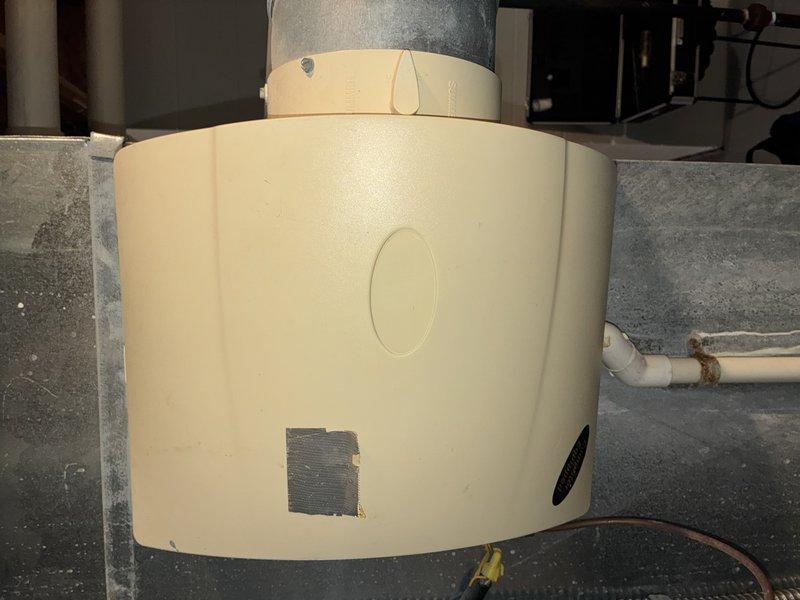 Performed scheduled MVP heating maintenance service. Inspected the furnace housing and ventilation system, confirming proper installation of ductwork and connections. Checked gas valve operation, verified blue handle valve was in the "on" position with secure threaded connections to supply lines.