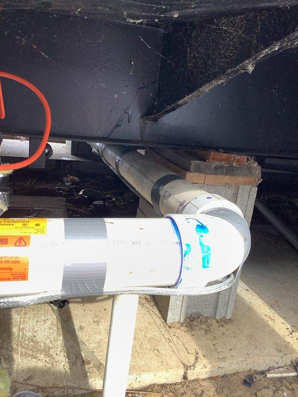 Successfully installed heat cable along exposed sewer line in crawlspace per customer request. Heat cable was properly secured to PVC piping with appropriate warning labels attached for safety compliance. Verified all connections and functionality of installation before completion.