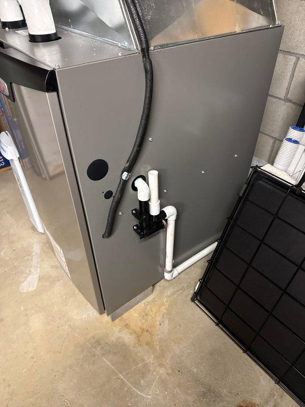 Completed re-inspection of previously failed installation. Provided required documentation including photos of the exterior condensate termination, the interior disconnect, and the installed CO detector. All items were confirmed to be properly installed per code requirements. Awaiting manager approval to close warranty service.