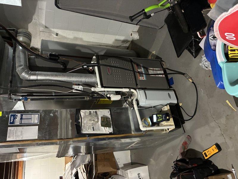Responded to no-heat call for 8-year-old furnace. Upon inspection, discovered debris in blower wheel causing operational failure. Removed obstructions, cleaned blower assembly, and restored proper airflow. System now functioning correctly with normal heat output.