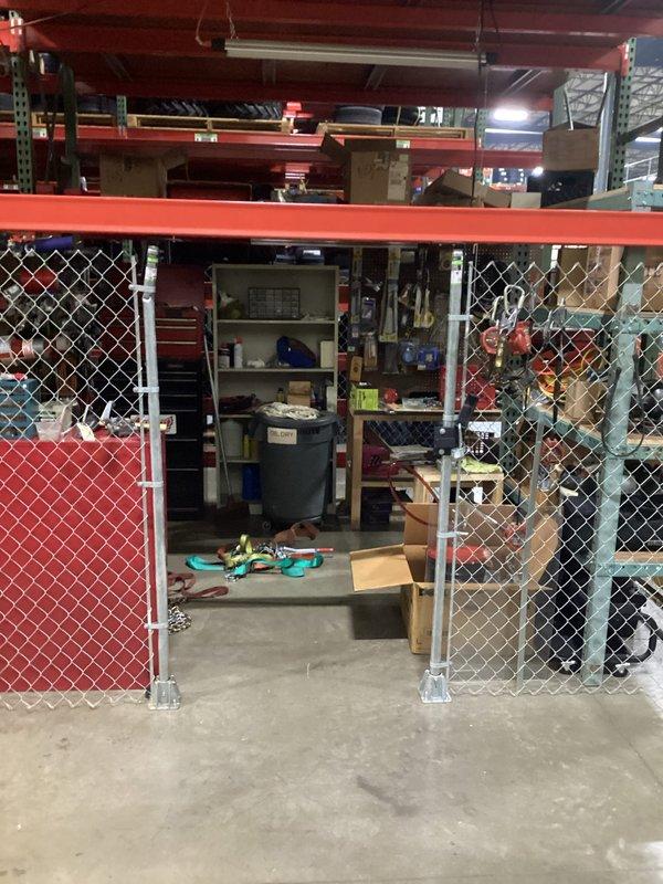 Responded to service call to install electrical outlets in customer's industrial warehouse facility. Upon assessment of the workspace, identified optimal locations for new outlets within the fenced maintenance area to support equipment needs. Completed installation of requested outlets and verified proper functionality before departure.