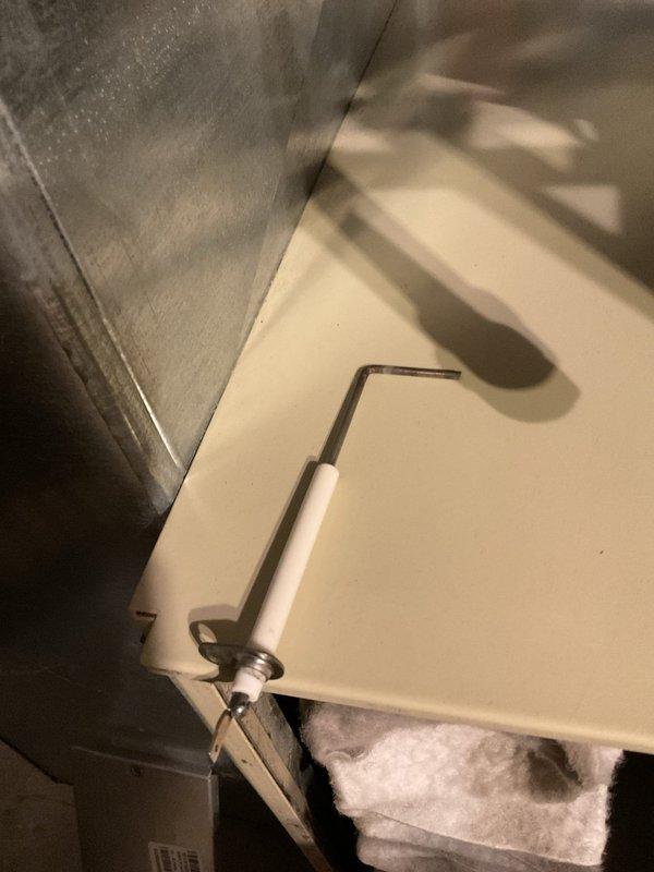 Performed scheduled maintenance on Carrier furnace system with attached Space-Gard humidifier. Completed full inspection of internal components including wiring connections, motor function, and control mechanisms. Used hex key tool to access and service necessary components, ensuring proper operation for the heating season.