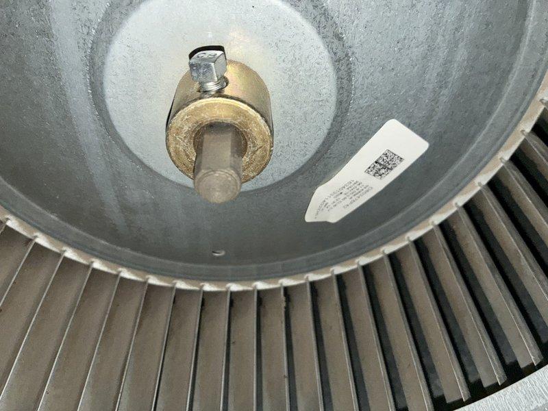 Completed repair of PVC vents as scheduled. Performed diagnostic testing with clamp meter on electrical components, recording amperage readings of 6.5 amps. Inspected and serviced fan assembly, addressing wear on the central shaft/bearing component within the blower system.