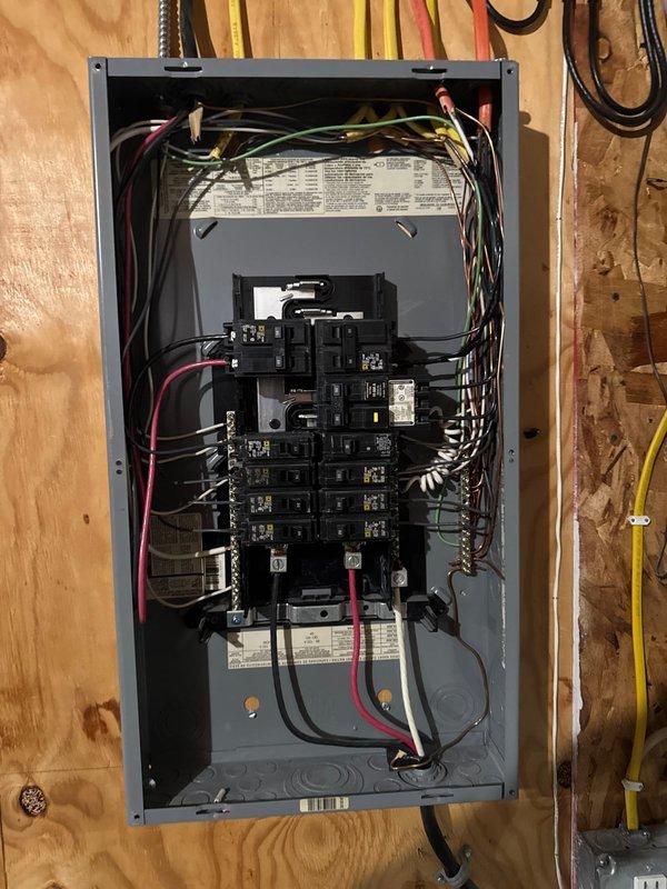 Performed inspection and verification of AC Circuit PWI 2/6 as requested. Examined main electrical service panel, confirming proper connections and breaker functionality. All wiring was found to be properly installed with organized routing throughout the panel.