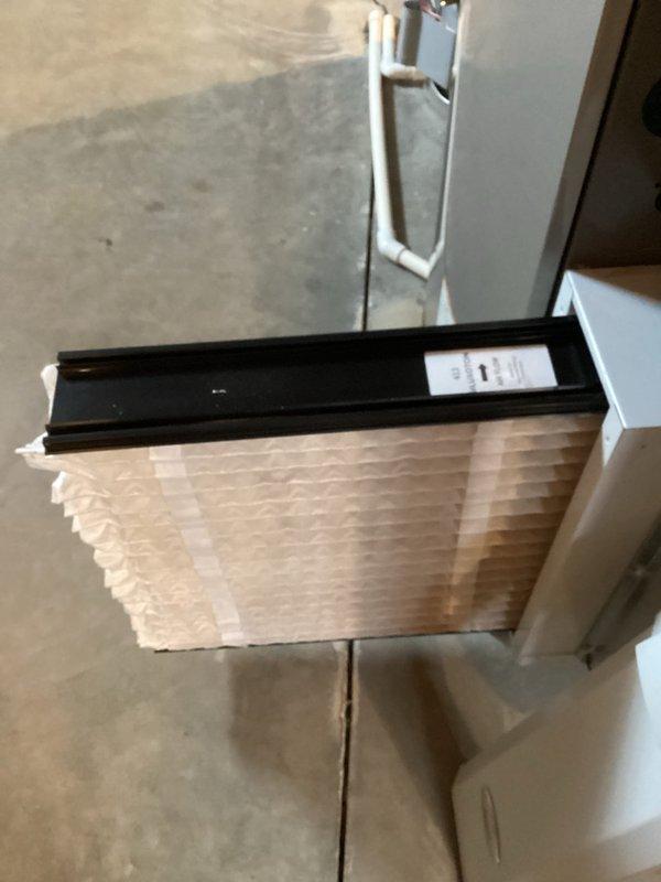 Performed scheduled MVP Heating Visit on Lennox furnace system. Inspected unit including exhaust/intake PVC venting, ductwork connections, and surrounding components - all in good working condition with no signs of damage or leakage. Replaced air filter with new pleated filter to maintain system efficiency and air quality.