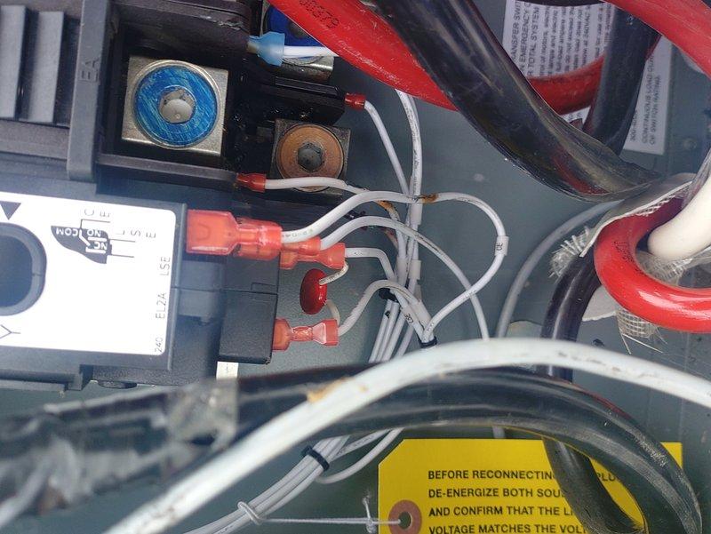 Performed inspection on Kohler generator system and identified a faulty transfer switch requiring replacement. Examined electrical connections and panel box wiring to verify diagnosis. Customer obtained second opinion confirming recommendation.