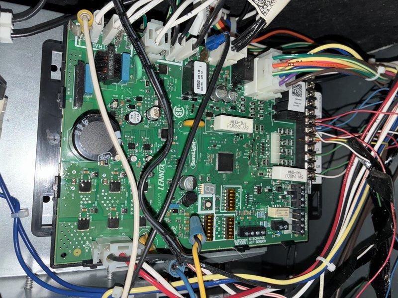 Performed scheduled maintenance on Lennox mini split system. Inspected interior components including control board, wire connections, and blower motor assembly. Verified all electrical connections were secure and properly functioning with no signs of damage or deterioration.