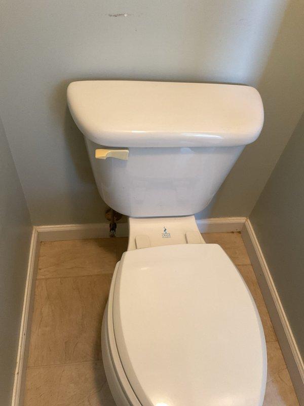 Responded to service call for toilet wax ring replacement in 18-year-old home. Successfully removed toilet, replaced deteriorated wax ring with new seal, and reinstalled fixture. Tested system for proper function and verified no leaks at base connection.
