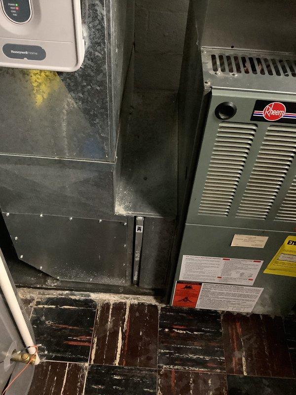 Completed installation of a new Rheem furnace system alongside existing Honeywell Home equipment. Performed proper connections of electrical conduits, PVC piping, and flexible tubing to the main unit. Conducted diagnostic testing with digital multimeter to verify proper system operation and functionality after installation was complete.