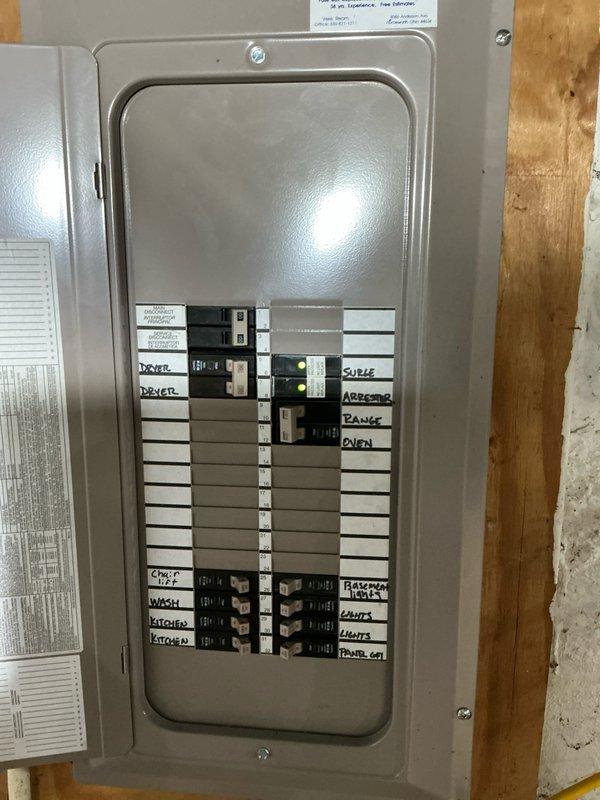 Conducted estimate for furnace replacement for military veteran customer. Inspection revealed electrical panel with proper circuit labeling for HVAC components and discovered significant corrosion damage on ductwork with visible hole formation that will require repair or replacement during system installation.