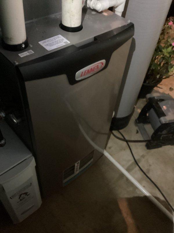 Performed scheduled MVP maintenance service on Lennox furnace system. Inspected unit for proper operation and noted significant dust accumulation on return air grille requiring cleaning. Completed standard heating system check to ensure optimal performance for the heating season.
