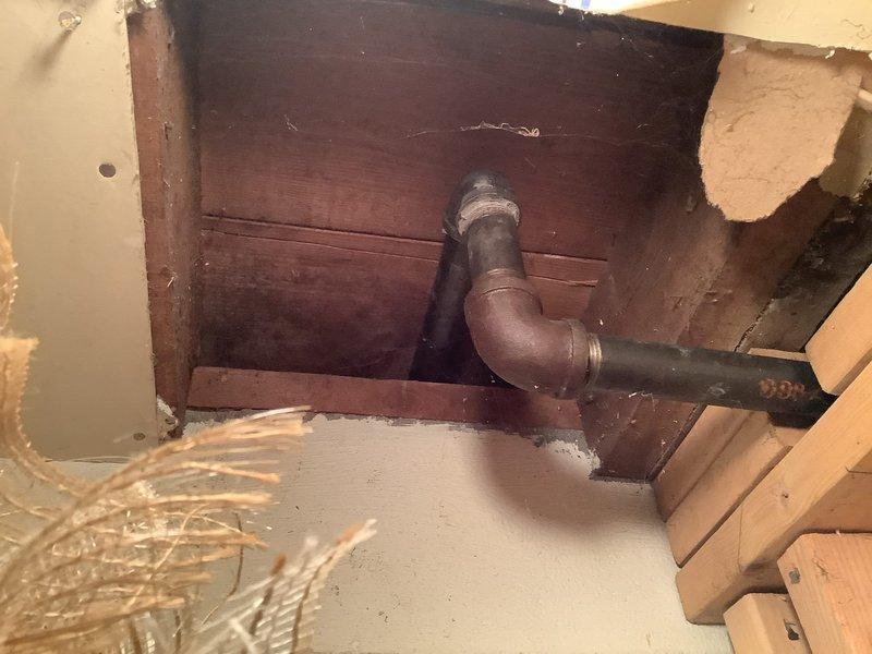 Responded to customer call regarding gas line access needs. Upon inspection, accessed plumbing infrastructure through ceiling and wall cavities to examine cast iron piping and gas line components. Inspected connections, elbow joints, and overall system integrity. No parts required for this service call.